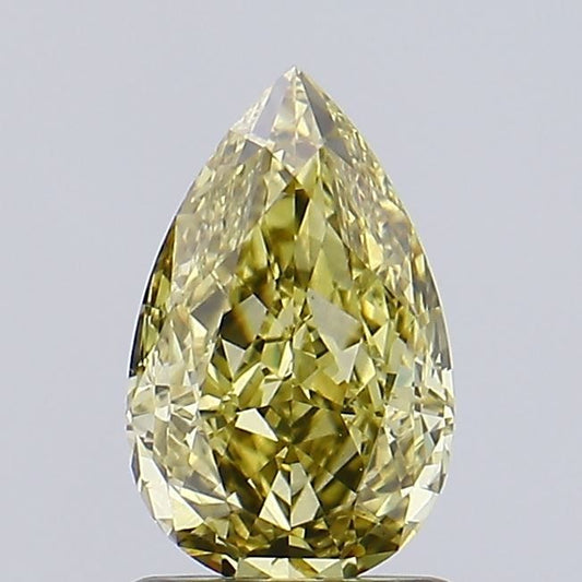 Lab-Grown Pear Diamond - 1.18 Carats, Fancy Brownish Yellow Color, VS1 Clarity - Certified by IGI - Report Number: LG625451818