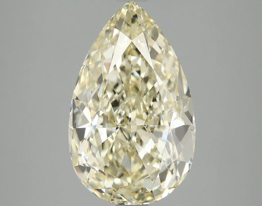 Lab-Grown Pear Diamond - 4.05 Carats, Fancy Intense Yellow Color, VVS2 Clarity - Certified by IGI - Report Number: LG692503877