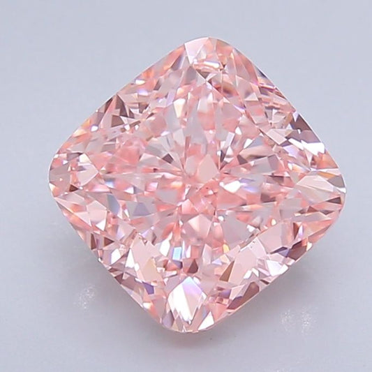 Lab-Grown Cushion Diamond - 3.51 Carats, Fancy Vivid Pink Color, VS1 Clarity - Certified by IGI - Report Number: LG638444387