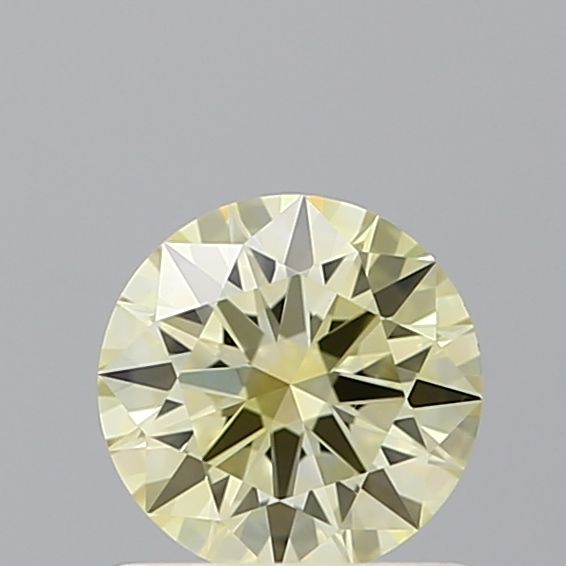 Lab-Grown Round Diamond - 0.62 Carats, Fancy Yellow Color, VS1 Clarity - Certified by IGI - Report Number: LG602341972
