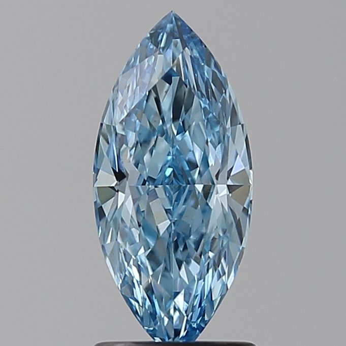 Lab-Grown Marquise Diamond - 1.5 Carats, Fancy Vivid Blue Color, VVS2 Clarity - Certified by IGI - Report Number: LG638446768