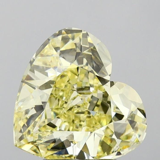 Lab-Grown Heart Diamond - 4.01 Carats, Fancy Intense Yellow Color, VS1 Clarity - Certified by IGI - Report Number: LG680560355