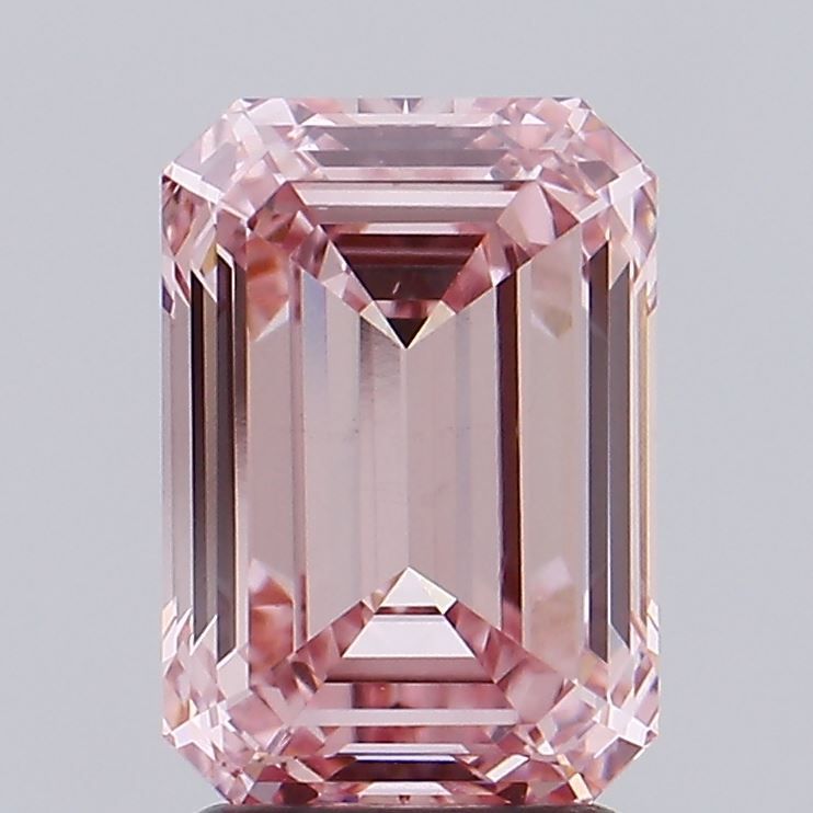 Lab-Grown Emerald Diamond - 2.5 Carats, Fancy Intense Pink Color, VS1 Clarity - Certified by IGI - Report Number: LG620490114