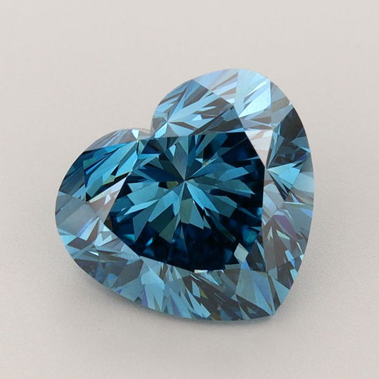 Lab-Grown Heart Diamond - 3.5 Carats, Fancy Vivid Blue Color, VS1 Clarity - Certified by IGI - Report Number: LG593368481