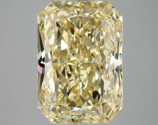 Lab-Grown Radiant Diamond - 4.95 Carats, Fancy Intense Yellow Color, VS2 Clarity - Certified by IGI - Report Number: LG681518421
