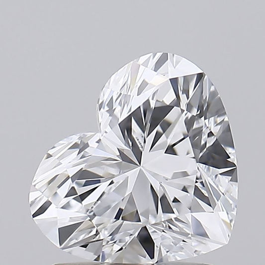 Lab-Grown Heart Diamond - 1.45 Carats, D Color, VVS2 Clarity - Certified by IGI - Report Number: LG620490187