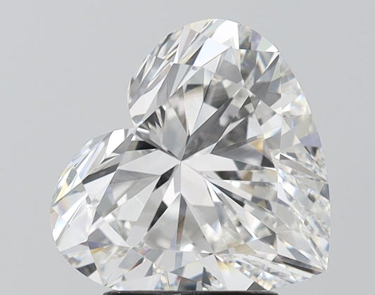 Lab-Grown Heart Diamond - 3.02 Carats, F Color, VVS2 Clarity - Certified by IGI - Report Number: LG678597502
