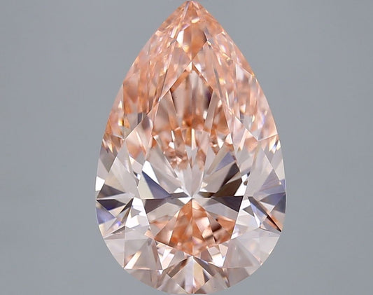 Lab-Grown Pear Diamond - 5.01 Carats, Fancy Intense Pink Color, VS1 Clarity - Certified by IGI - Report Number: LG660417026