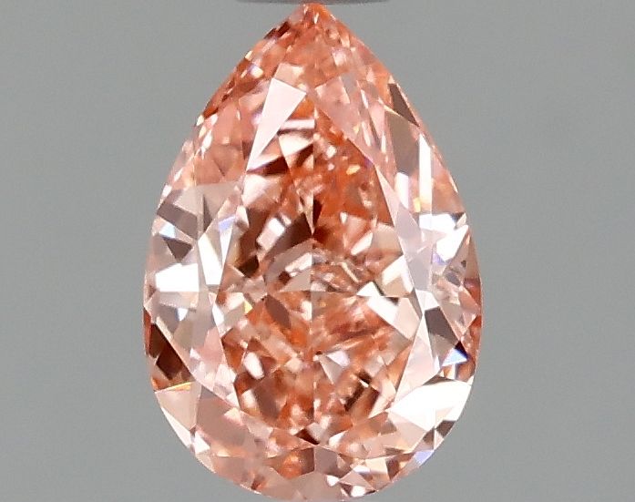 Lab-Grown Pear Diamond - 0.97 Carats, Fancy Vivid Pink Color, VS1 Clarity - Certified by IGI - Report Number: LG668470437
