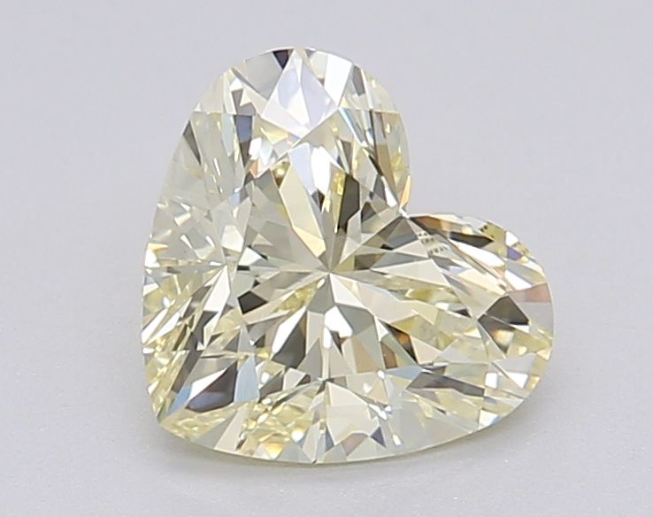 Lab-Grown Heart Diamond - 1.04 Carats, Light Yellow Color, VS1 Clarity - Certified by IGI - Report Number: LG618485754