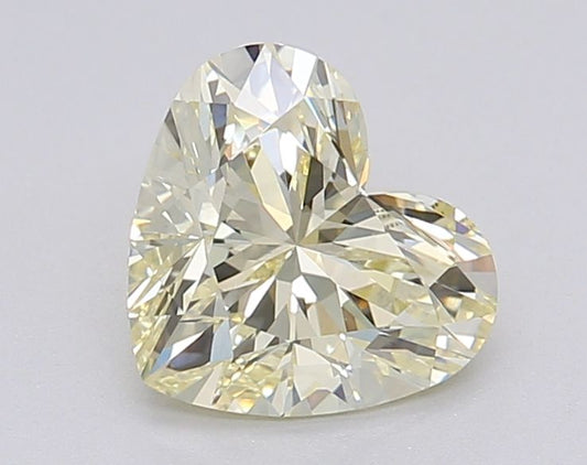 Lab-Grown Heart Diamond - 1.04 Carats, Light Yellow Color, VS1 Clarity - Certified by IGI - Report Number: LG618485754