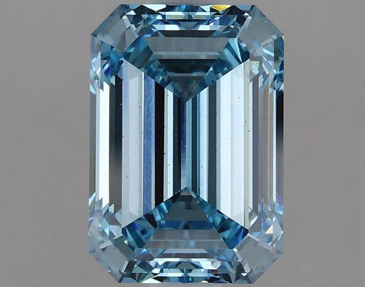 Lab-Grown Emerald Diamond - 2.04 Carats, Fancy Intense Blue Color, VS2 Clarity - Certified by IGI - Report Number: LG632446611