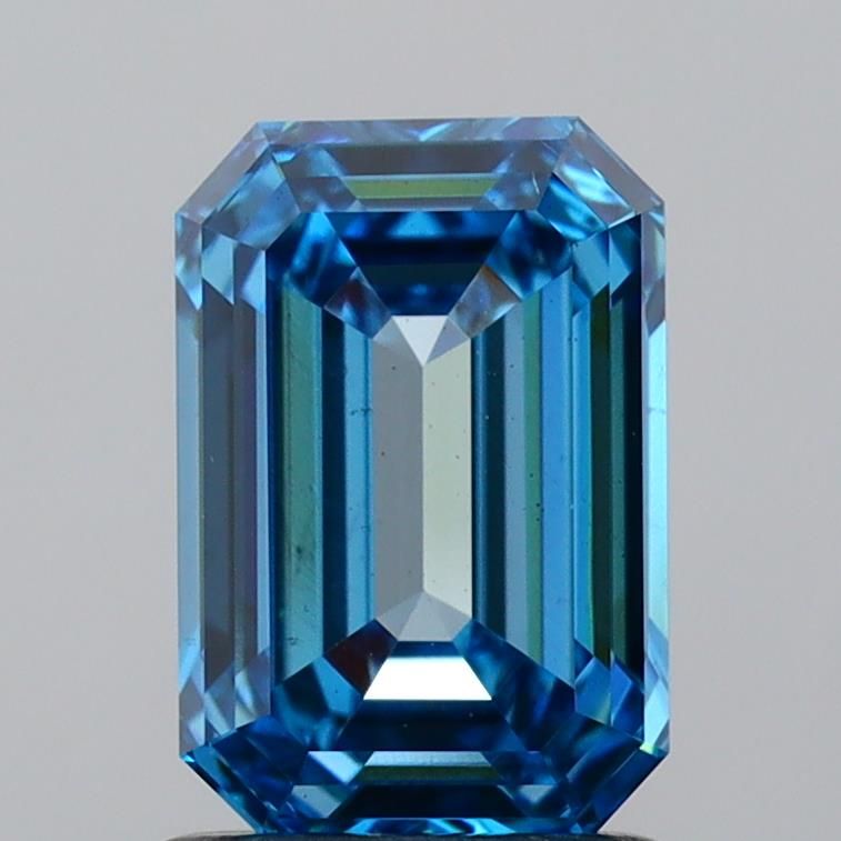 Lab-Grown Emerald Diamond - 1.53 Carats, Fancy Vivid Blue Color, VS1 Clarity - Certified by IGI - Report Number: LG588344667