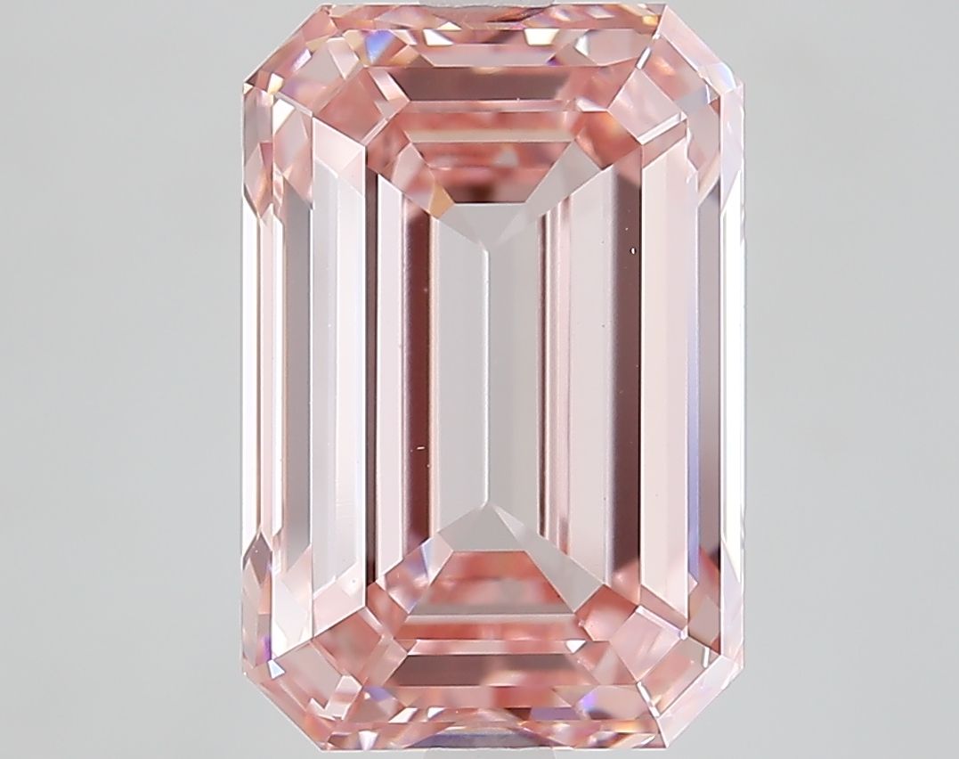 Lab-Grown Emerald Diamond - 6.07 Carats, Fancy Intense Pink Color, VS1 Clarity - Certified by IGI - Report Number: LG654408317