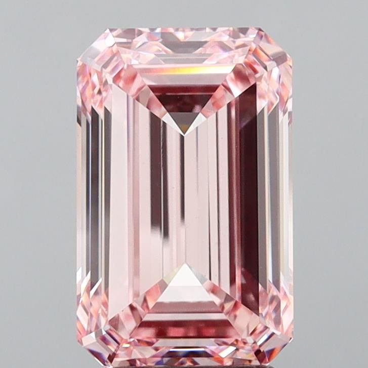 Lab-Grown Emerald Diamond - 4.51 Carats, Fancy Intense Pink Color, VS1 Clarity - Certified by IGI - Report Number: LG638454483