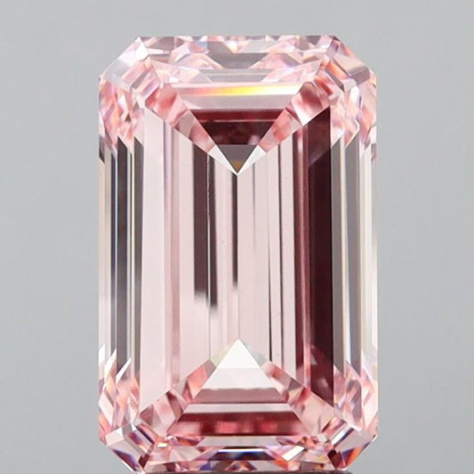 Lab-Grown Emerald Diamond - 4.51 Carats, Fancy Intense Pink Color, VS1 Clarity - Certified by IGI - Report Number: LG638454483