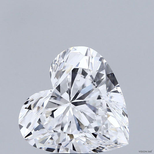 Lab-Grown Heart Diamond - 4.02 Carats, D Color, VS1 Clarity - Certified by IGI - Report Number: LG687552247