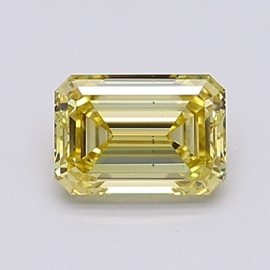 Lab-Grown Emerald Diamond - 1.04 Carats, Fancy Intense Yellow Color, VS2 Clarity - Certified by IGI - Report Number: LG668454872