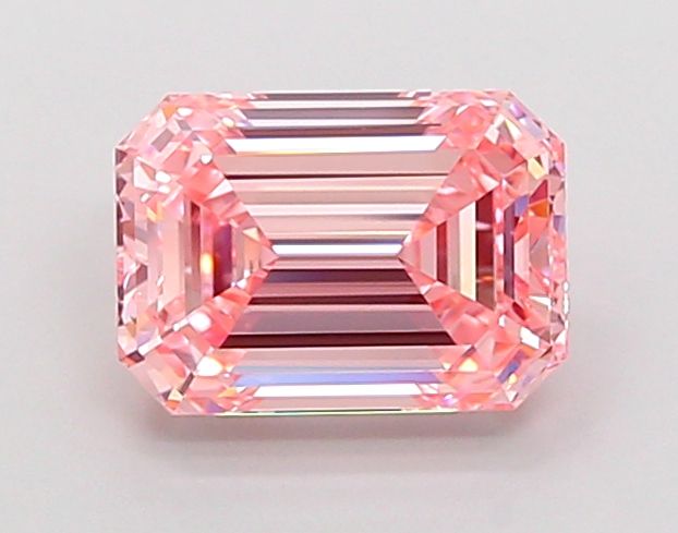 Lab-Grown Emerald Diamond - 3.0 Carats, Fancy Intense Pink Color, VVS2 Clarity - Certified by IGI - Report Number: LG687558541