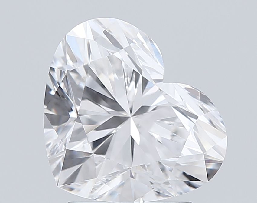 Lab-Grown Heart Diamond - 2.5 Carats, E Color, VVS2 Clarity - Certified by IGI - Report Number: LG696577370
