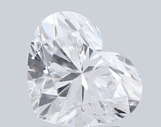 Lab-Grown Heart Diamond - 2.5 Carats, E Color, VVS2 Clarity - Certified by IGI - Report Number: LG696577370
