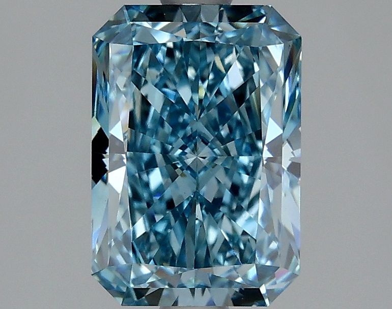 Lab-Grown Radiant Diamond - 2.0 Carats, Fancy Vivid Blue Color, VS1 Clarity - Certified by IGI - Report Number: LG634426767