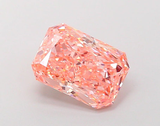 Lab-Grown Radiant Diamond - 5.02 Carats, Fancy Vivid Pink Color, VVS2 Clarity - Certified by IGI - Report Number: LG689558517
