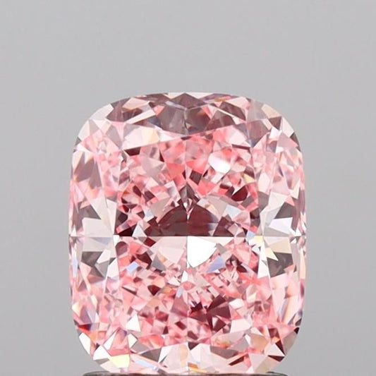 Lab-Grown Cushion Diamond - 2.07 Carats, Fancy Intense Pink Color, VVS2 Clarity - Certified by IGI - Report Number: LG644464974