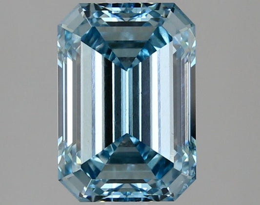 Lab-Grown Emerald Diamond - 2.59 Carats, Fancy Intense Blue Color, VS2 Clarity - Certified by IGI - Report Number: LG636422517