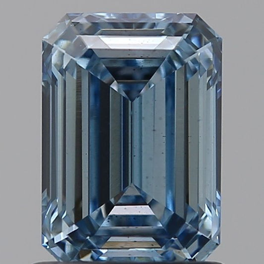 Lab-Grown Emerald Diamond - 1.2 Carats, Fancy Intense Blue Color, VS2 Clarity - Certified by IGI - Report Number: LG628418421