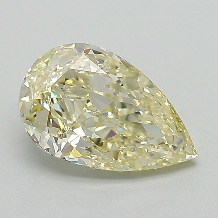 Lab-Grown Pear Diamond - 1.1 Carats, Fancy Yellow Color, VVS2 Clarity - Certified by IGI - Report Number: LG648485027