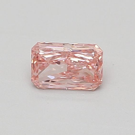 Lab-Grown Radiant Diamond - 0.42 Carats, Fancy Vivid Pink Color, VS2 Clarity - Certified by IGI - Report Number: LG645475937