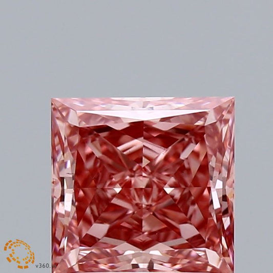 Lab-Grown Round Diamond - 0.37 Carats, Fancy Vivid Blue Color, VVS1 Clarity - Certified by IGI - Report Number: LG658493826