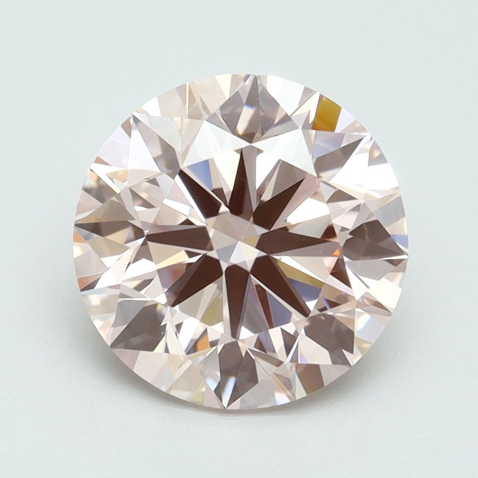 Lab-Grown Round Diamond - 3.04 Carats, Fancy Intense Pink Color, VVS2 Clarity - Certified by IGI - Report Number: LG616416822