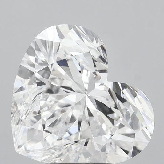 Lab-Grown Heart Diamond - 3.58 Carats, D Color, VVS2 Clarity - Certified by IGI - Report Number: LG711530656