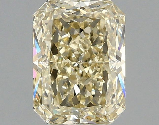 Lab-Grown Radiant Diamond - 1.51 Carats, Fancy Yellow Color, VVS2 Clarity - Certified by IGI - Report Number: LG677582521
