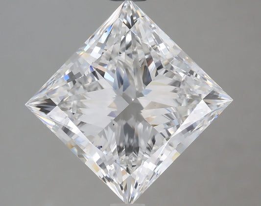 Lab-Grown Princess Diamond - 4.0 Carats, E Color, VS2 Clarity - Certified by IGI - Report Number: LG656477545