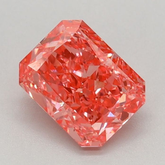 Lab-Grown Radiant Diamond - 0.82 Carats, Fancy Vivid Pink Color, VS1 Clarity - Certified by IGI - Report Number: LG642484934