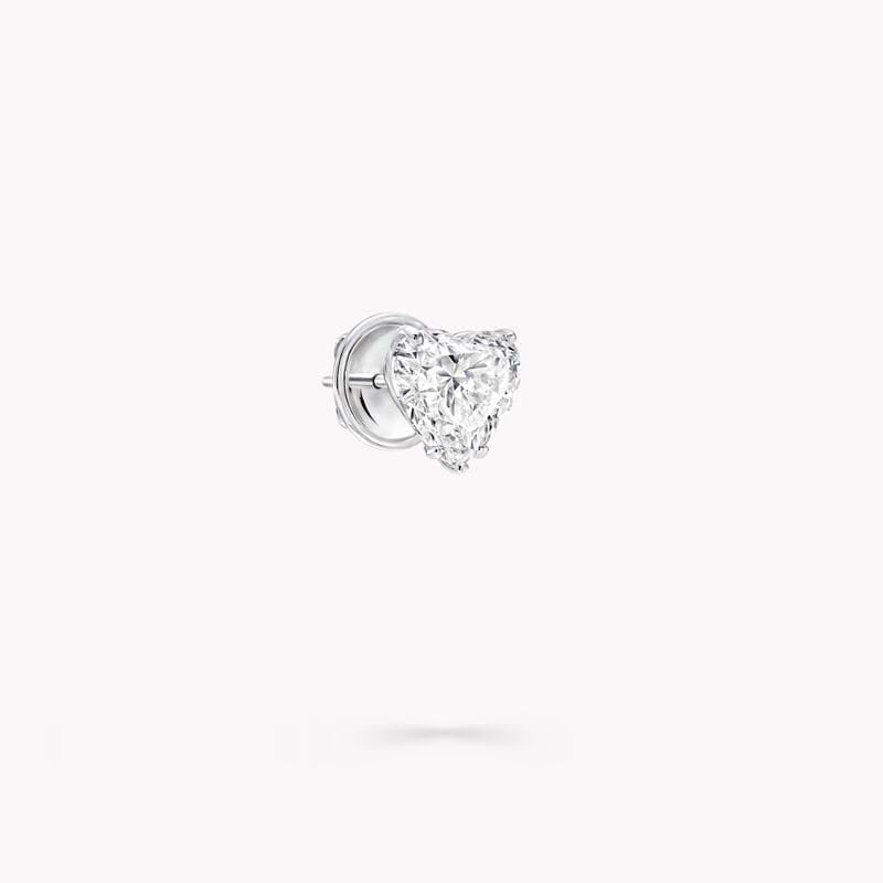 2.09 CTW Fancy Vivid Pink Heart Lab Grown Diamond Earrings in 18K White Gold (IGI Certified)