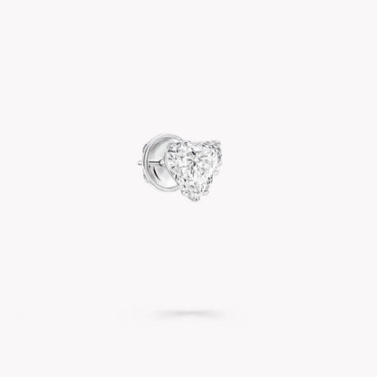 2.09 CTW Fancy Vivid Pink Heart Lab Grown Diamond Earrings in 18K White Gold (IGI Certified)