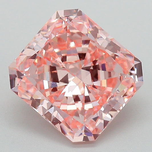 Lab-Grown Radiant Diamond - 4.86 Carats, Fancy Intense Pink Color, VS2 Clarity - Certified by IGI - Report Number: LG623421649