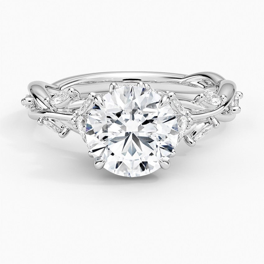 Im Labor gezüchteter Blue Heaven-Ring aus 925er Sterlingsilber (5 Karat)
