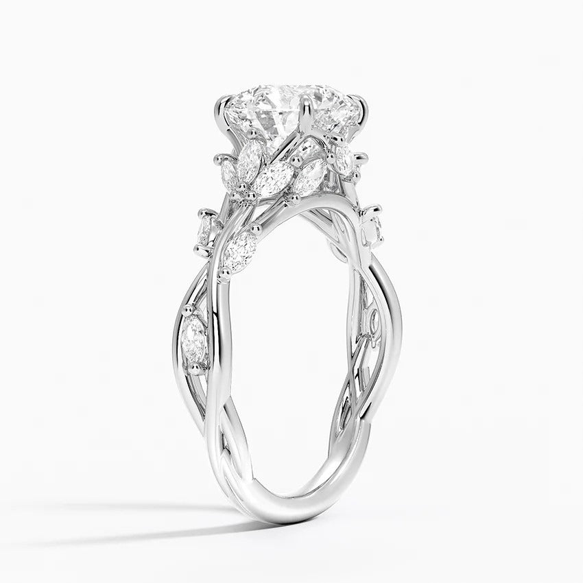 Im Labor gezüchteter Blue Heaven-Ring aus 925er Sterlingsilber (5 Karat)