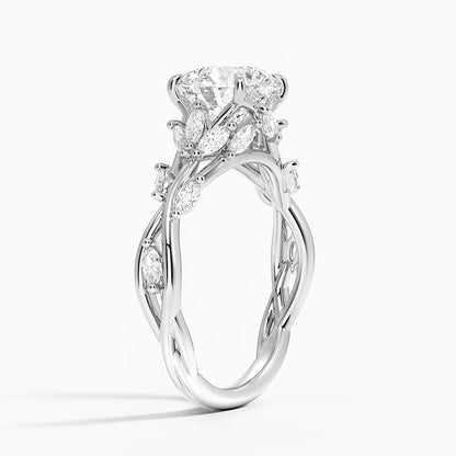 Im Labor gezüchteter Blue Heaven-Ring aus 925er Sterlingsilber (5 Karat)