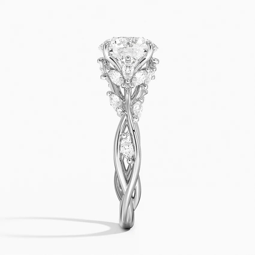 Im Labor gezüchteter Blue Heaven-Ring aus 925er Sterlingsilber (5 Karat)