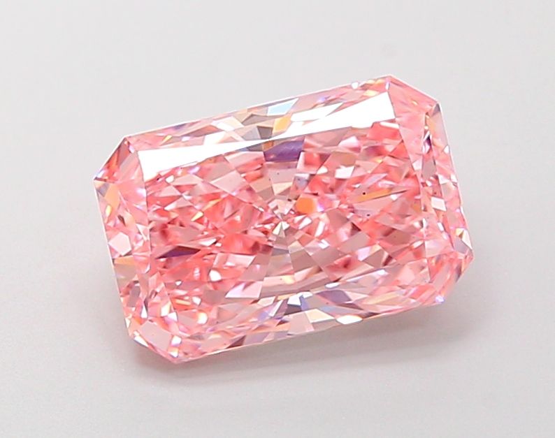 Lab-Grown Radiant Diamond - 3.51 Carats, Fancy Vivid Pink Color, VS2 Clarity - Certified by IGI - Report Number: LG689542145