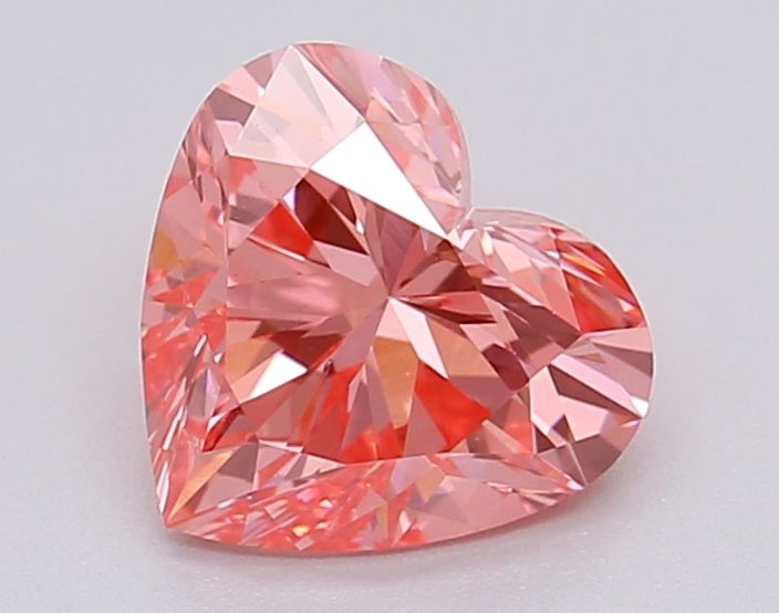Lab-Grown Heart Diamond - 1.05 Carats, Fancy Vivid Pink Color, VS1 Clarity - Certified by IGI - Report Number: LG615367038