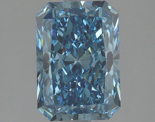 Lab-Grown Radiant Diamond - 2.04 Carats, Fancy Vivid Blue Color, VS2 Clarity - Certified by IGI - Report Number: LG625410059