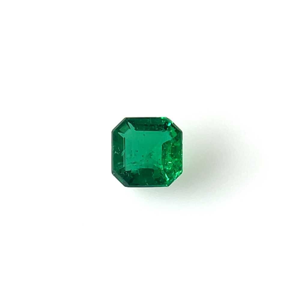0.58ct Vivid Green Green Asscher Emerald