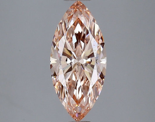 Lab-Grown Marquise Diamond - 1.67 Carats, Fancy Intense Pink Color, VS1 Clarity - Certified by IGI - Report Number: LG627411817